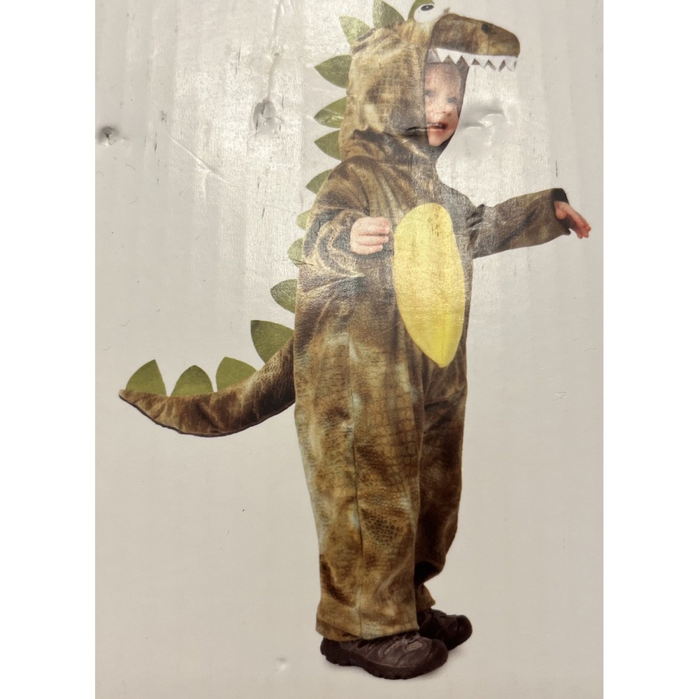 NWT Rubies Roarin Rex Dinasaur Hooded Jumpsuit Halloween Costume Med (6/7)